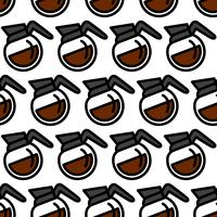 Coffee Pot Hot Drink Cartoon Illustration vector