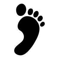 Foot cartoon vector icon