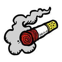 Cigarette smoking vector illustration