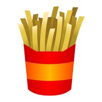 French fries cartoon vector illustration