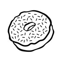 Icono de vector de dibujos animados de Donut