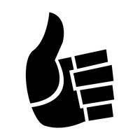 Cartoon Hand Making Positive Thumbs Up Gesture vector