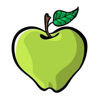 Icono de vector de dibujos animados de Apple