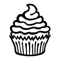 Cupcake vector icon