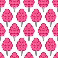 Dibujos animados de comida chatarra mullida de algodón de azúcar vector