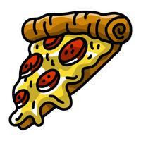 icono de vector de rebanada de pizza