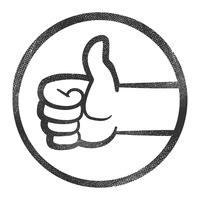 Cartoon Hand Making Positive Thumbs Up Gesture vector