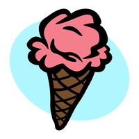 Icono de vector de cono de helado