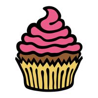 Cupcake vector icon