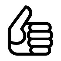 Cartoon Hand Making Positive Thumbs Up Gesture vector