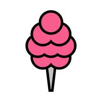 Cotton candy fluffy junk food cartoon vector