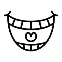 Big Happy Toothy Cartoon Smile vector icon