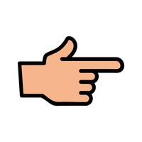 Finger Point Vector Icon