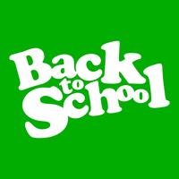 Back to School vector text graphic icon