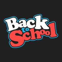 Back to School vector text graphic icon