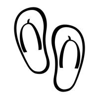Flip Flop Shoe Vector Icon
