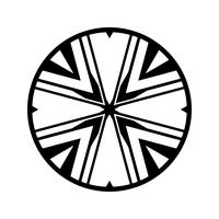 Complejo tribal círculo diseño Vector icono