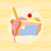 helado de verano vector