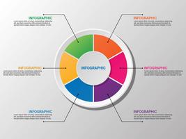 Diagrama de infografía gráfico circular 3D vector