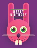 Animal birthday illustration. vector