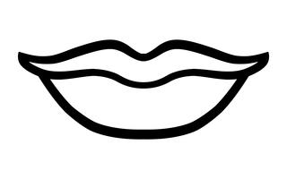 icono de vector de labios sexy