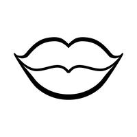 icono de vector de labios sexy