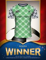 Copa de Fútbol 2018, concepto ganador Nigeria. vector