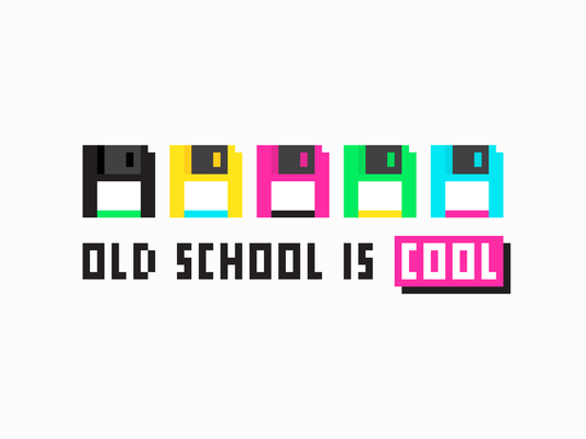 Retro Colorful Floppy Disk Pixel Art