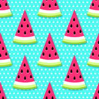 Seamless Watermelon Slices Background vector