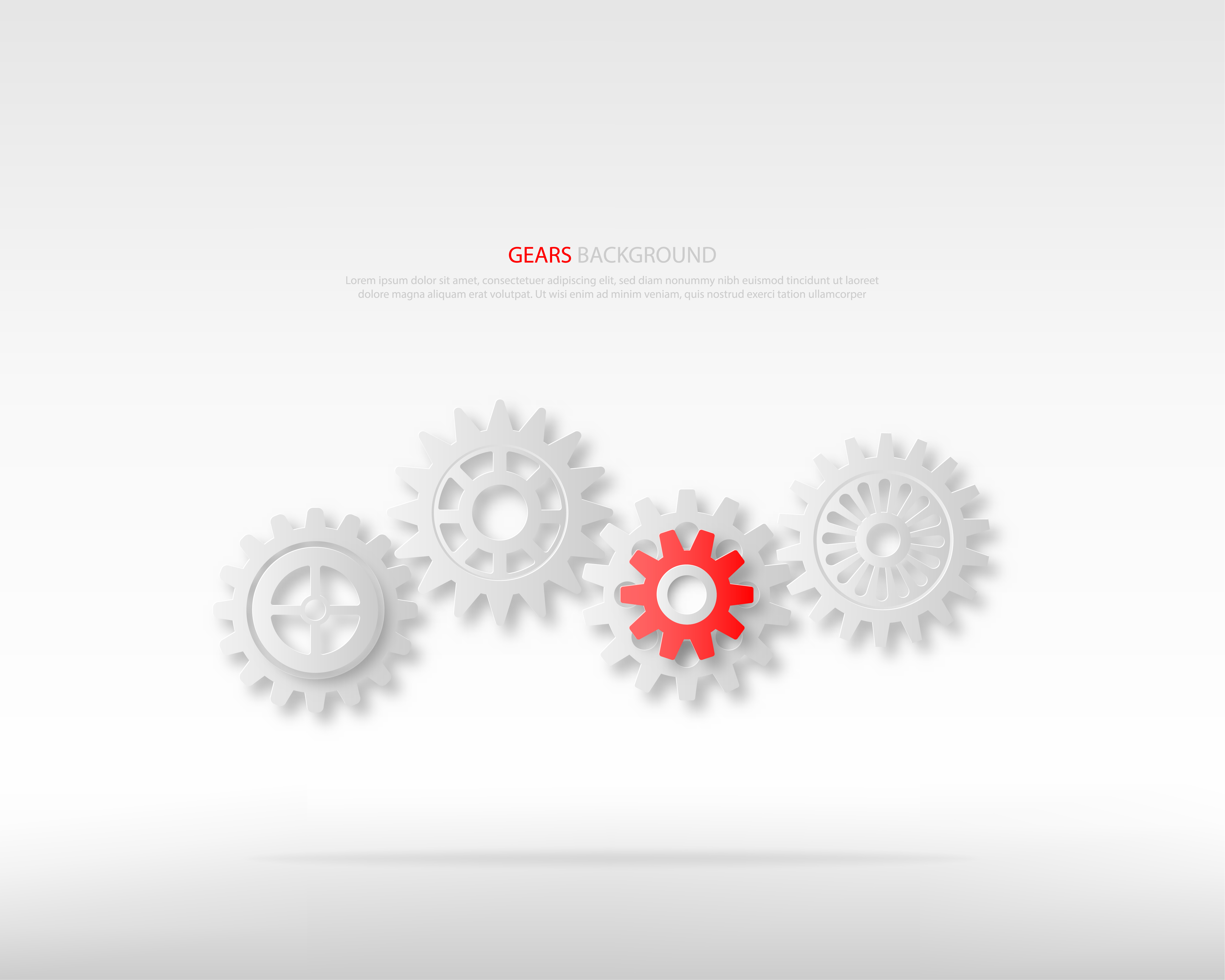 Power Of Leadership Or Teamwork Concepts Gray Gears Wheels And