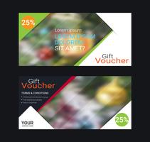 Gift certificates and vouchers, discount coupon or banner web template with blurred background. vector