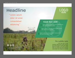 Diseño de diseño de presentación para la plantilla de página de portada de vegetación. vector