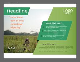 Presentation layout design for greenery cover page template.