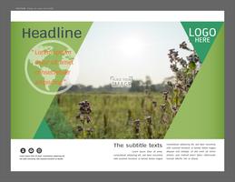 Presentation layout design for greenery cover page template. vector