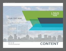 Presentation design template, City buildings and real estate concept. vector