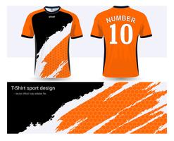 Plantilla de maqueta deportiva de camiseta y camiseta de fútbol, diseño gráfico para el club de fútbol o uniformes de ropa deportiva. vector
