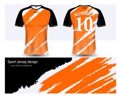 Soccer jersey and t-shirt sport mockup template, Graphic design for football club or activewear uniforms.