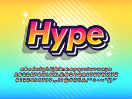 Cool Pop 3d Youth Typography Font Effect vector