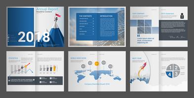 Annual report for company profile  advertising agency brochure. vector