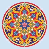 Mandala ornamental redondo étnico colorido. Ilustración vectorial vector