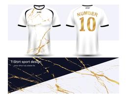 Soccer jersey and t-shirt sport mockup template, Graphic design for football club or activewear uniforms. vector