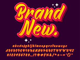 Brand New Cartoon Text Effect vector