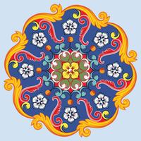 Colorful ethnic round ornamental mandala. Vector illustration