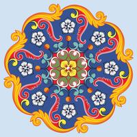 Mandala ornamental redondo étnico colorido. Ilustración vectorial vector