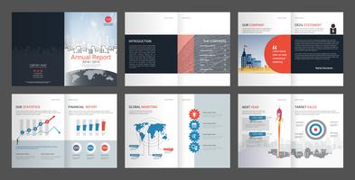 Annual report for company profile  advertising agency brochure. vector