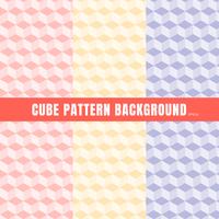 Set of cube pattern pink, purple, yellow color background and texture. vector