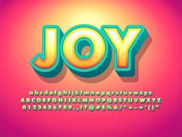 Friendly Soft 3d Typographic Text Effect vector