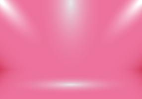 3D empty studio room show booth for designers with spotlight on pink gradient background for valentines day.