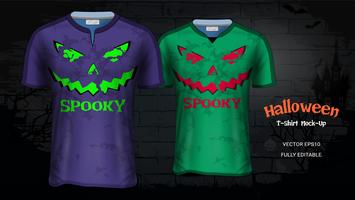 Halloween Costume T-Shirts Mockup Template. vector