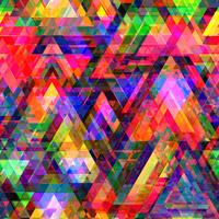 Colorful triangle polygon and seamless background. vector